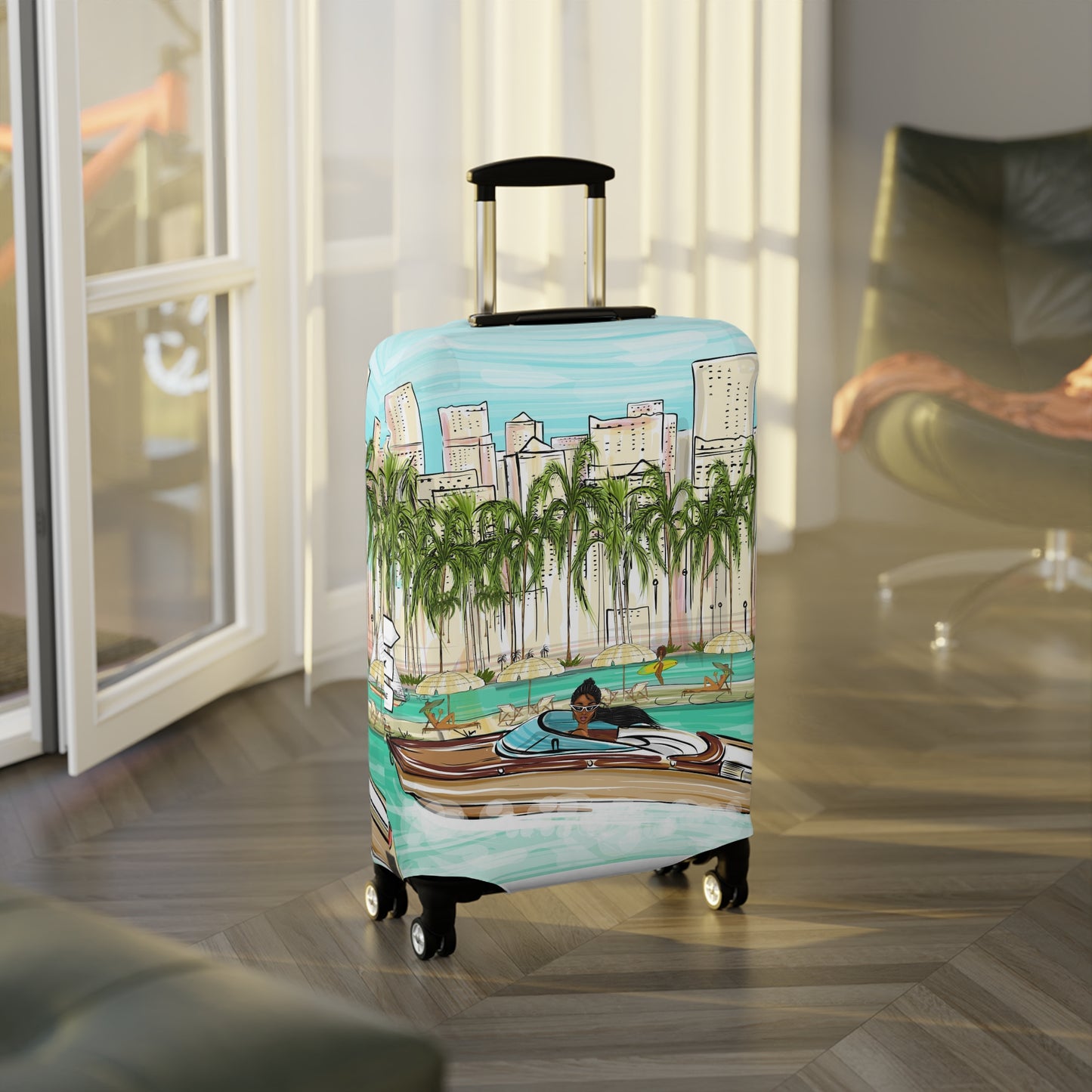 Natalie in Miami Luggage Cover