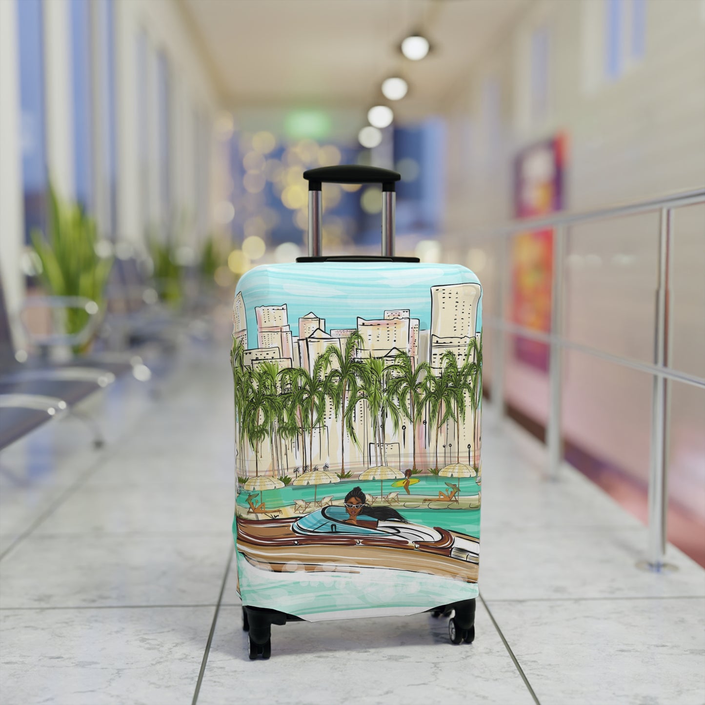 Natalie in Miami Luggage Cover