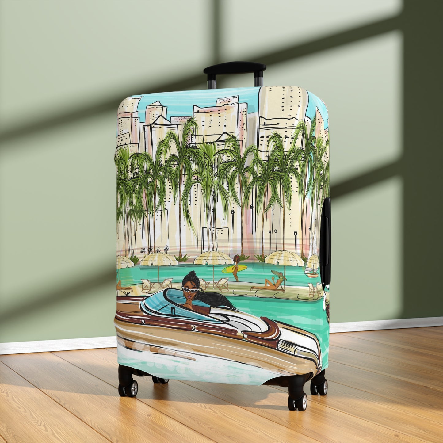 Natalie in Miami Luggage Cover