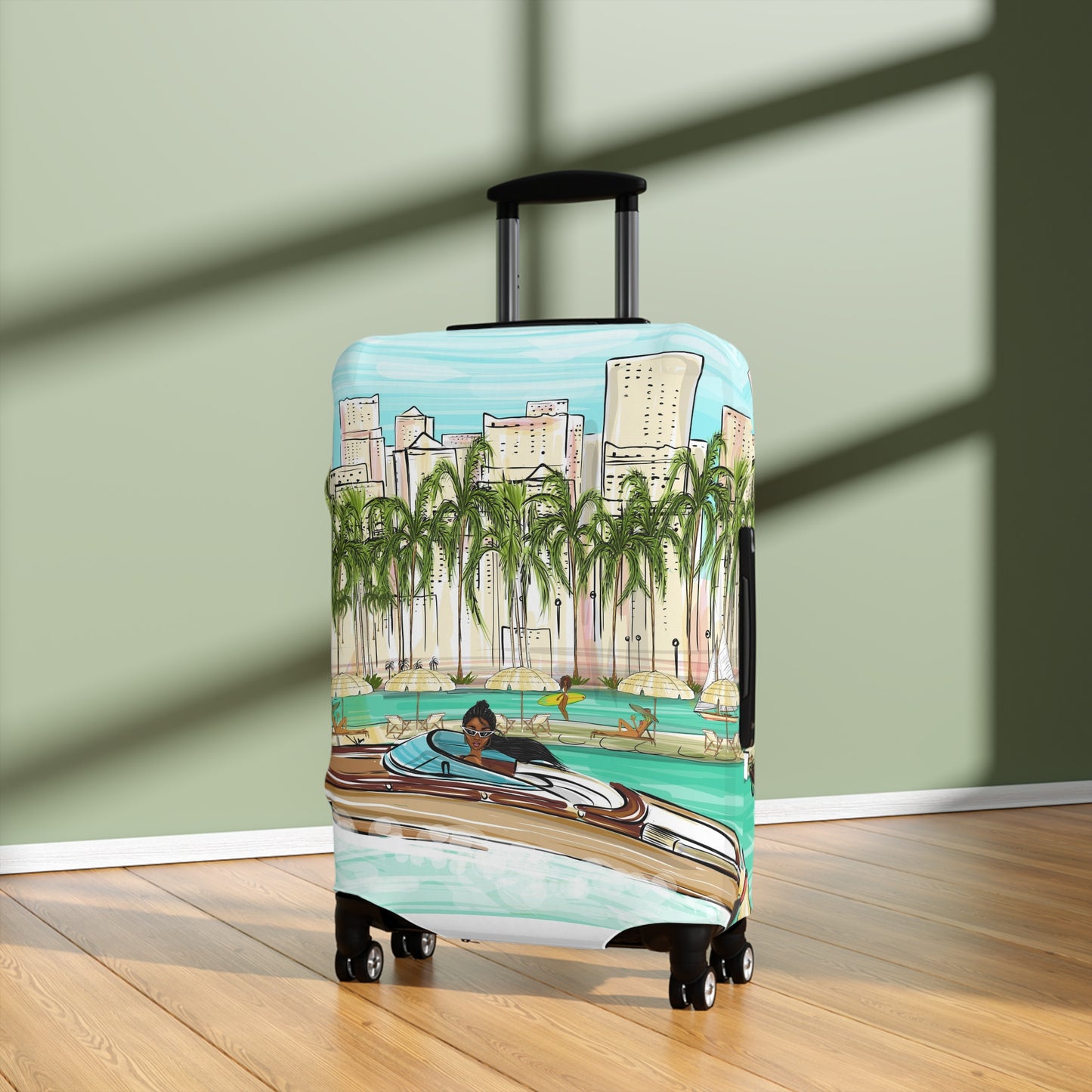 Natalie in Miami Luggage Cover