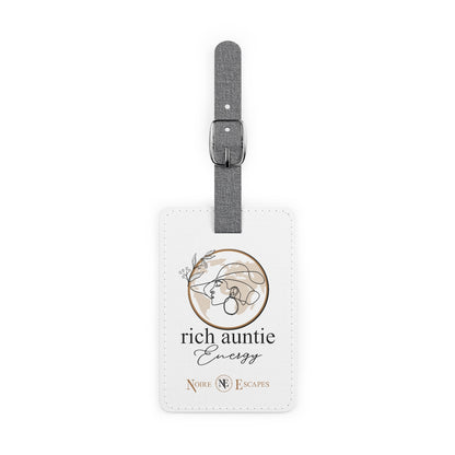 Rich Auntie Luggage Tag, (White)